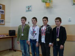 Zleva Hurtík Matěj, Sichrovský Tomáš, Adámek Jiří, Sichrovský Filip 