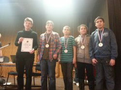 Zleva, Draboň Filip, Matela Adam, Žourek Filip, Gorolová Natálie, Sinu Imrich